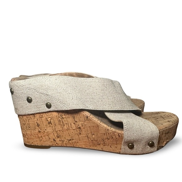 Lucky Brand Cork Wedges Womens Size 8 - Picture 2 of 5